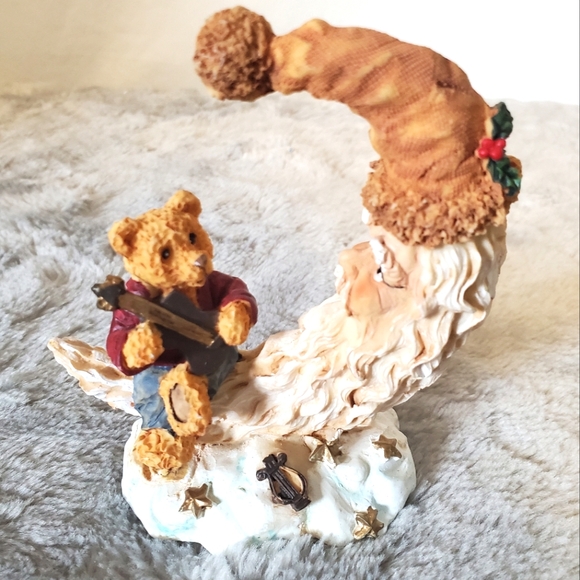 Crescent Moon Santa & Bear Figurine by K's Collection - Picture 9 of 9